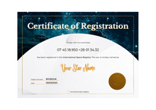 Load image into Gallery viewer, Star Naming certificate Mystic Clouds